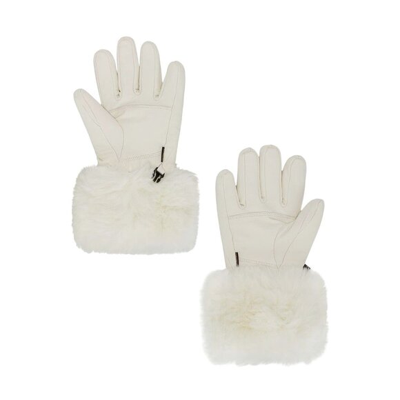 Goldbergh Lady Gloves in Cream Size 7 Womens Faux Fur Winter Skiing Gloves - Picture 2 of 8
